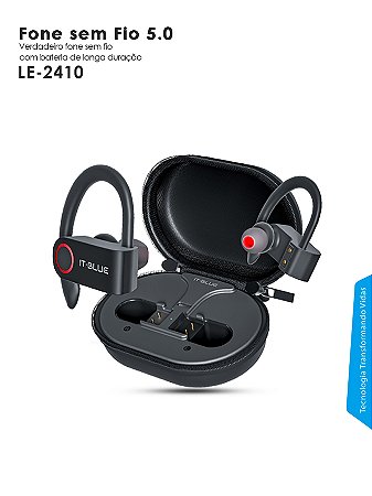 Fone De Ouvido Bluetooth 5.0 It-blue LE-2410 A Prova De Suor