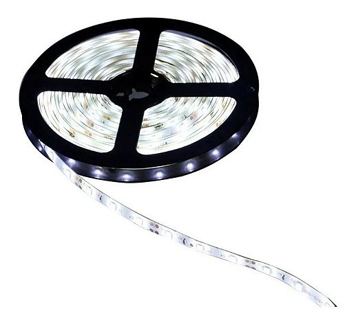 Fita Led 5050 5 Metros C/silicone Ip65 Branco Frio