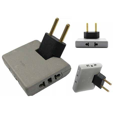Adaptador De Tomada Benjamin T Articulado 90° 3 Entradas 10a