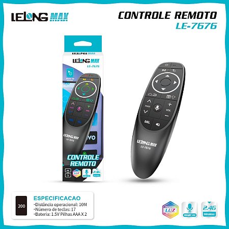 Air Mouse 2.4G Giroscopio c/ Voz LE-7676