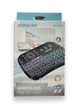 Mini Teclado Bluetooth - Comando De Voz Iluminação Touchpad LE-7703