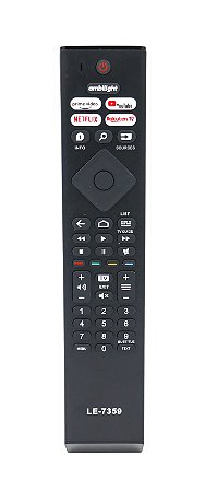Controle Remoto Para Philips Android Tv Serie 7900 Ambilight LE-7359