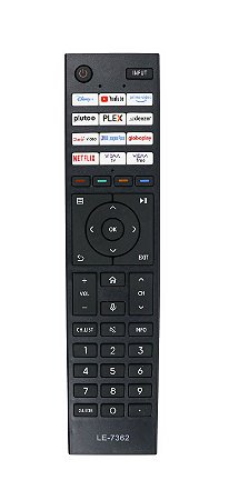 Controle Remoto Toshiba, 4K, Smart, Android, TV LED, CT-95043 LE-7362