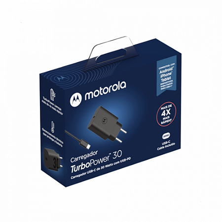Carregador Motorola Turbo Power 30w Cabo