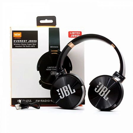 Fone De Ouvido Bluetooth JBL Jb950 Everest Super Bass Fone AMS ACESSORIOS Controles Remotos Cabos e Acessorios