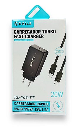 Carregador Rápido Tipo C para Iphone Kaile 20W