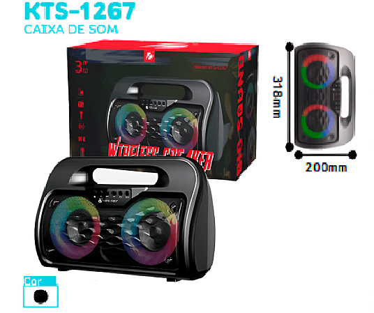 CAIXA DE SOM KTS-1267 3"2X