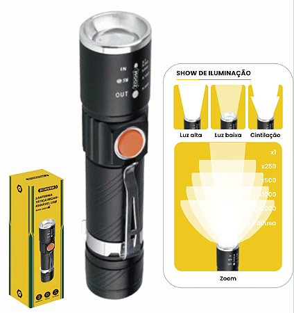 LANTERNA TATICA LASER BRANCO BOM-4305