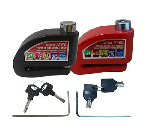 TRAVA DE DISCO ESPECIAL COM ALARME AC-1051