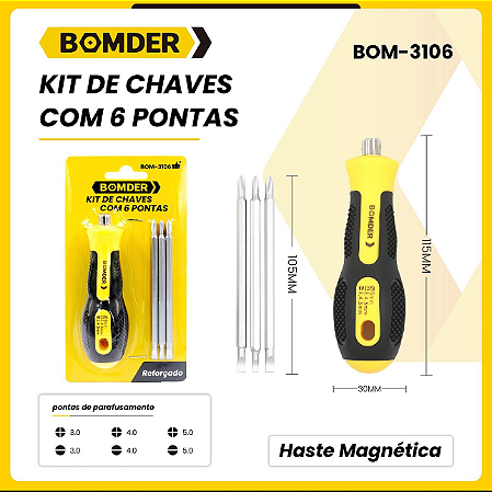 KIT CHAVES COM 6 PONTAS BOM-3106
