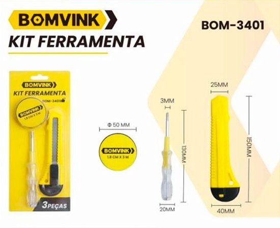 MINI KIT DE FERRAMENTAS BOM-3401