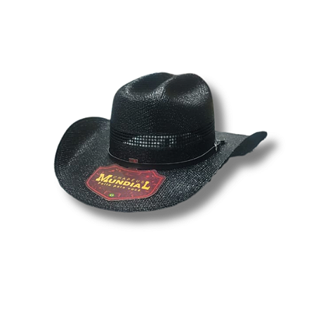 Chapéu Mundial preto com cordão