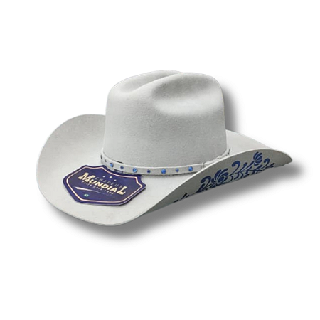 Chapéu Mundial boiadeiro lã cinza