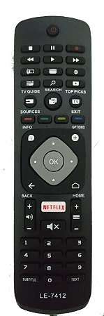 Controle Remoto Tv Philips Smart  A8207 LE-7412