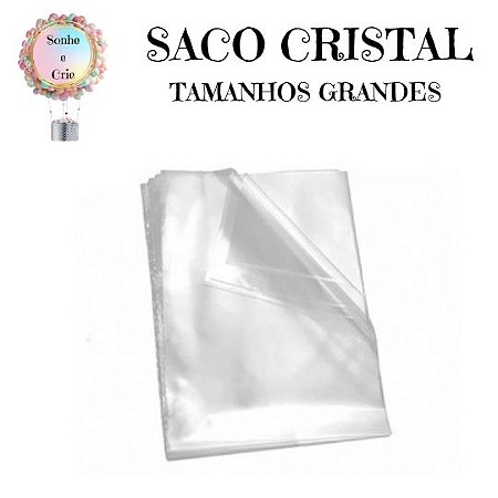 SACO  CRISTAL  TAMANHO GRANDE 80x90cm