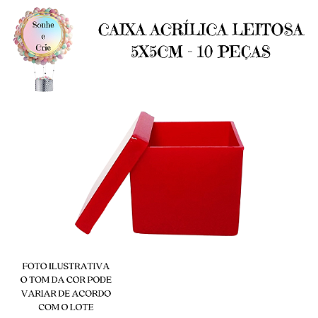 CAIXA ACRÍLICA 5X5 C/10 - LEITOSA