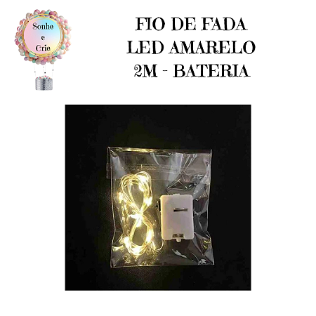 FIO DE FADA (LED AMARELO)  2M - BATERIA