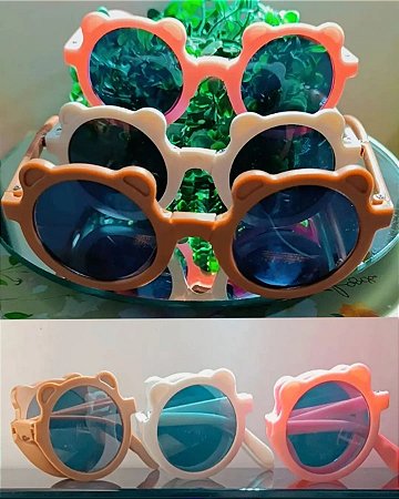 OCULOS DE SOL INFANTIL - 6 A 36 MESES - ATENÇÃO: NÃO PERMITIR QUE A CRIANÇA COLOQUE NA BOCA, AS DOBRADIÇAS POSSUEM PARAFUSOS METALICOS.