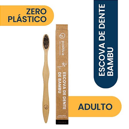 Escova de Dente de Bambu Adulto Preta Positiv.a