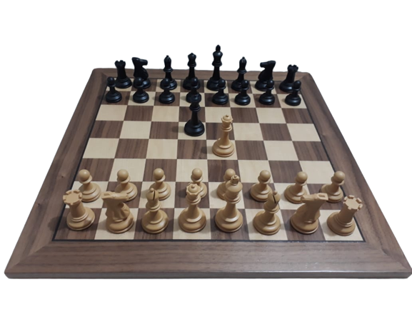 Tabuleiro de Xadrez em Marchetaria - 36x36 - A lojinha de xadrez