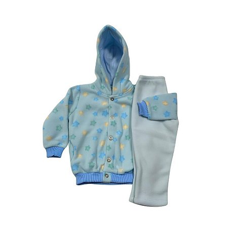 Conjunto Infantil Inverno Menino Soft Blusa Botão Com Capuz + Calça Roupa  de Criança Frio Azul - há 52 anos atendendo sua Família!