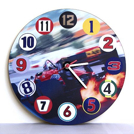 Relógio de Parede Números Lendários da F1 - Ferrari Anos 80