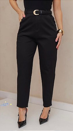 CALÇA SARJA PRETA - CINTO COM DEFEITO