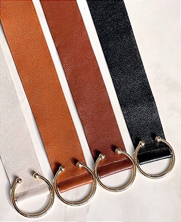 CINTO ARGOLA 100% COURO