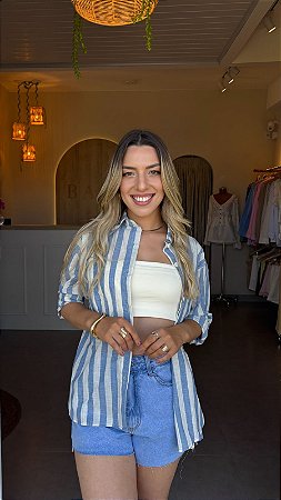 SHORT JEANS BARRA DESFIADA