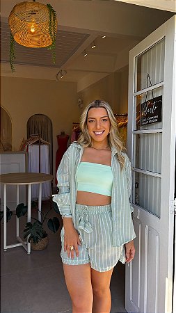 CONJUNTO SHORT + CAMISA (COM OPÇÕES DE CORES)