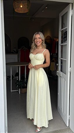 VESTIDO LONGO ANGELINA BUSTO DRAPEADO (COM OPÇÕES DE CORES)