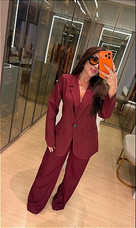 BLAZER ALONGADO MARSALA