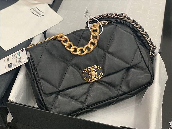 chanel 19 gold bolsa