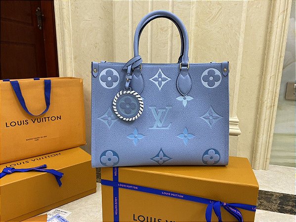 lv blue monogram bolsa