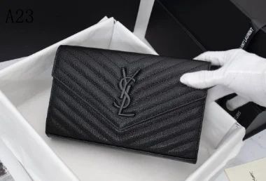 ysl all black envelope bolsa