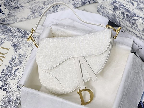 saddle bolsa blue dior oblique jacquard