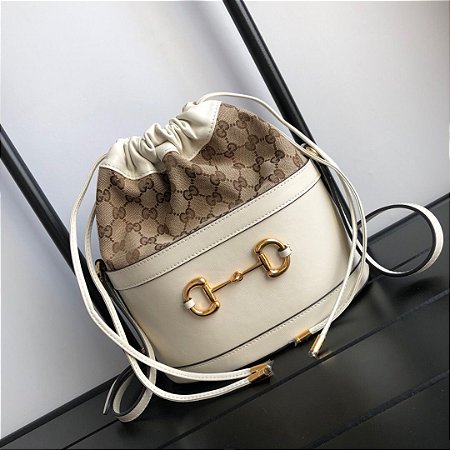 gucci horsebit white bolsa