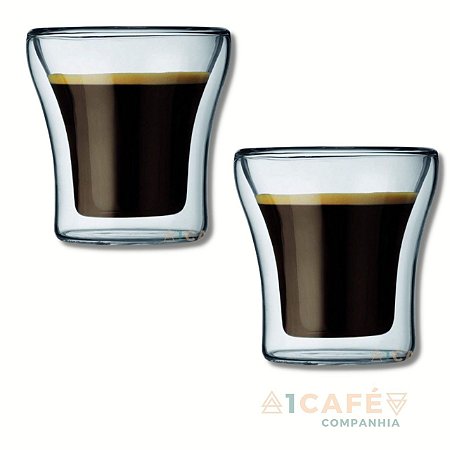 Jogo Copo Café e Chá de Vidro Bodum Assam 200ml