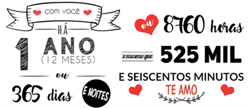 Estamos juntos há um ano