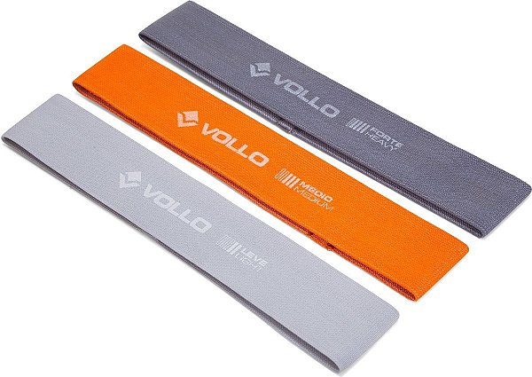 Mini Band Kit Com 3 Faixas Elasticas Poliéster - Vollo