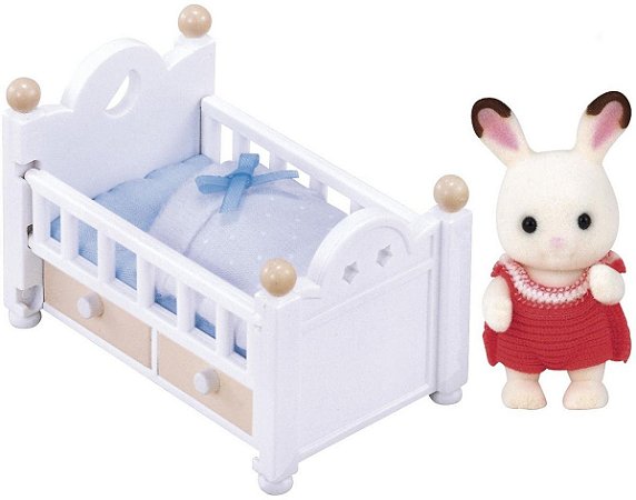 Sylvanian Families Bebe Coelho Chocolate E Cama Epoch 5017