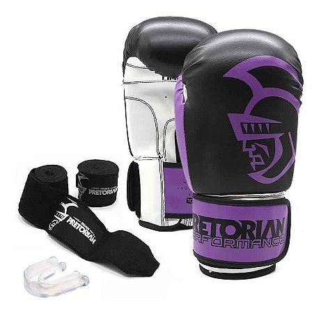 Kit Boxe/Muay Thai Pretorian Performance Roxa 10 Oz