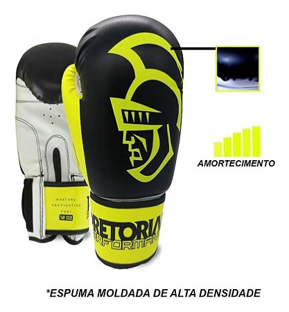 Kit Boxe/Muay Thai Pretorian Performance Amarela E Pta16 Oz