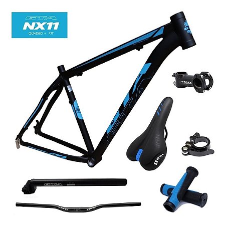 Kit GTA Quadro Tamanho 17 Aro 29 Nx11 Preto/azul Mtb