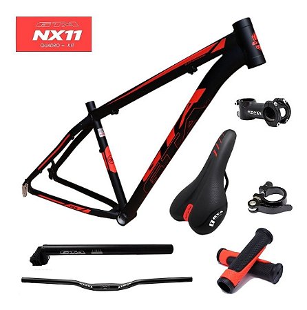Kit GTA Quadro Tamanho 17 Aro 29 Nx11 Preto/Vermelho Mtb