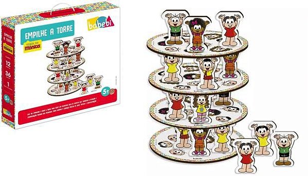 Brinquedo Educativo Empilhe A Torre Turma Da Mônica  Babebi