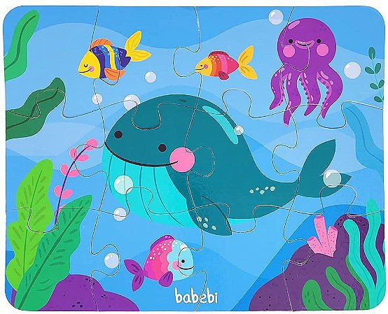 Quebra Cabeça Gigante Fundo do Mar Babebi