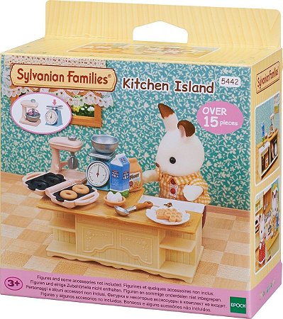 Sylvanian Families Cozinha Com Ilha 15 Peças 5442