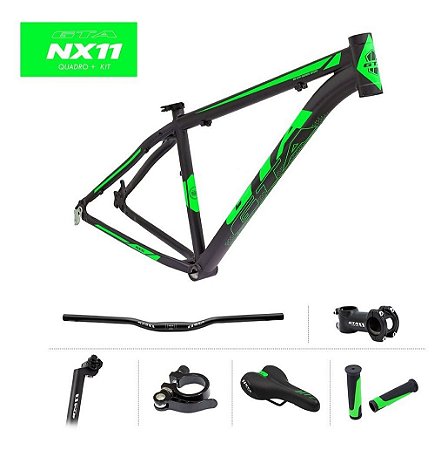 Kit Gta Quadro Tamanho 17 Aro 29 Nx11 Preto/verde Mtb