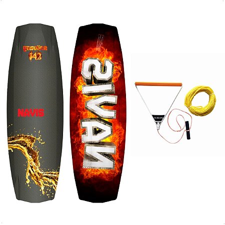 Prancha De Wakeboard Gasolina 139 Navis + Manete e Cabos